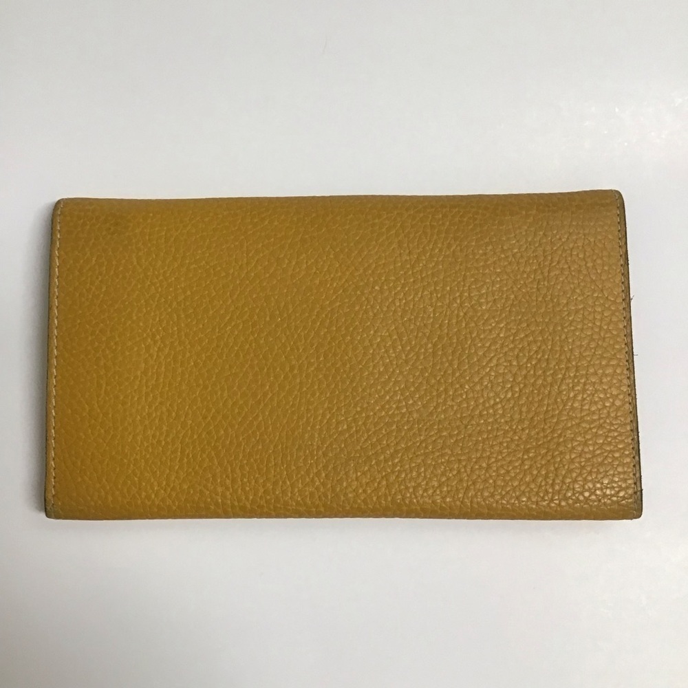 Peter Kent Pebbled Leather Clutch Wallet Yellow Gold Snap Close Zip Buenos Aires — image 4 of 8